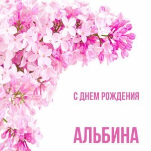 Картинка с днем рождения, Альбина