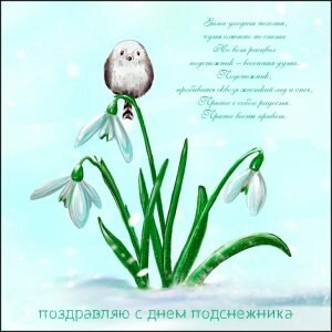 Поздравительная картинка с днем подснежника