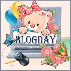 Нежная открытка с днем блога